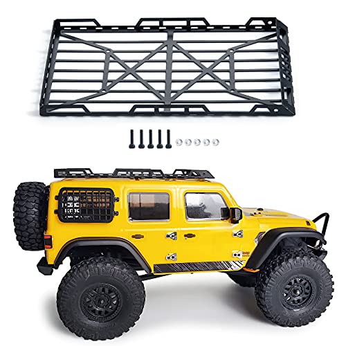 SWX RC Roof Rack Luggage Carrier with 8 LED Light for 1/24 Axial SCX24 | RC Metal Luggage Carrier for 1:24 RC Crawler Car Axial SCX24.