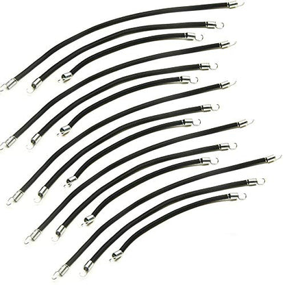 MOHERO 1/10 RC Bungee Cords, Elastic String Luggage Rack for 1:10 RC Rock Crawler Truck Roof Rack (Black, 10cm/15cm/20cm) - size: 10cm/15cm/20cm
