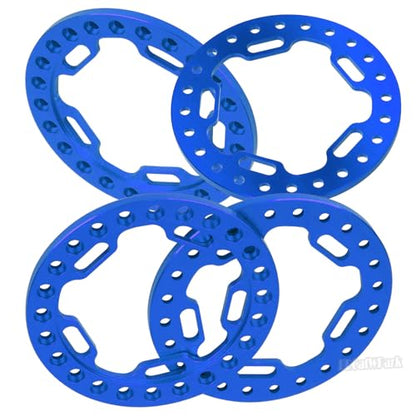 Metal 1.9 Beadlock Wheels Replacement Ring for 1/10 TRX4 SCX10 90046 90047 Crawler RC Car,4Pcs RC 1.9 Beadlock Wheels Replacement Ring,Navy Blue - color: Navy Blue - (Beadlock Ring)