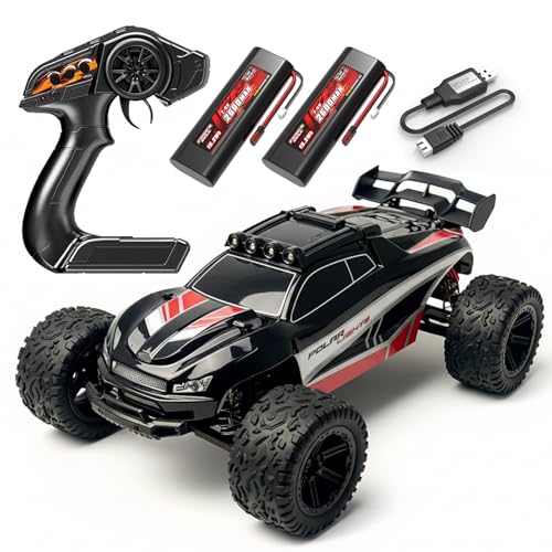 1:8 Scale All Terrain RC Monster Truck 45KM/H for Adults Boys | 2.4GHz Remote Control High Speed Off Road Racing Car with 2 Rechargeable 2600mAh Batteries