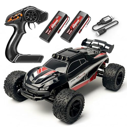 1:8 Scale All Terrain RC Monster Truck 45KM/H for Adults Boys | 2.4GHz Remote Control High Speed Off Road Racing Car with 2 Rechargeable 2600mAh Batteries