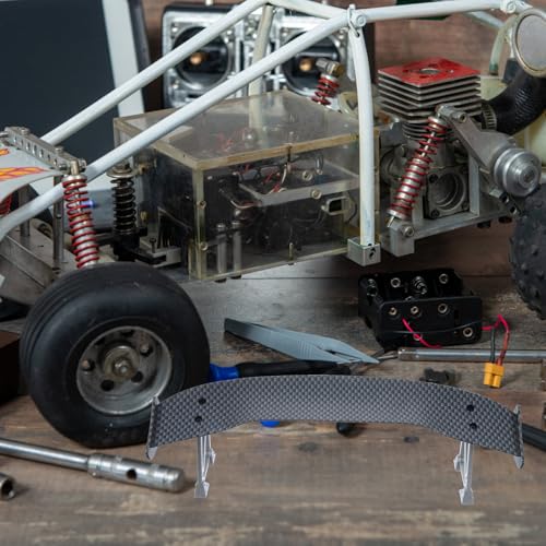 ERINGOGO 1/10 Mini Drift Car Tail Wing Carbon Fiber Rear Spoiler Vehicle Model Tail Wing Universal Rc Car Modification Accessory for Racing