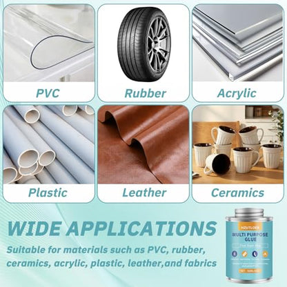 120ML Multi Purpose Contact Cement Clear Super Glue with Brush Waterproof Fast Curing Transparent All Purpose Adhesive for Glass Ceramic Plastic Rubber,Acrylic,Leather,DIY Household Repair
