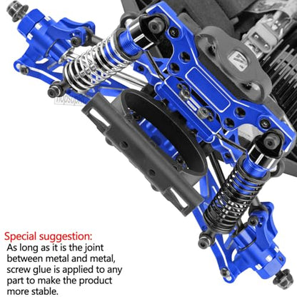 RC Suspension Arms Upgrades Parts for 1/16 Mojave Grom 223S DSC 4X4 RTR,1/16 Mojave Grom 4X4 RTR,Aluminum Front Rear Suspension A Arms Set Hops Up,Replace ARA330839+ARA330840,Navy Blue - color: Navy Blue(suspension Arms)