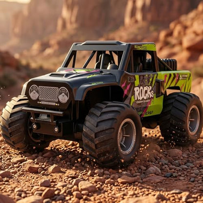 KB KAIBO Q191 1:16 Amphibious Remote Control Car - Waterproof All Terrain RC Monster Truck for Kids, 50+ Min Play with 2 Batteries, 2.4Ghz 4WD Off-Road Toy for Boys Girls 6-12+ (Gift Idea)-Green - color: Q191 Green