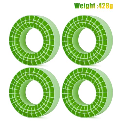2.2 tire Inserts,4PCS 2.2" Tires Silicone Rubber Insert Foam Waterproof for 132-134mm (5.25" OD) 2.2" Tires (Green) - color: Green