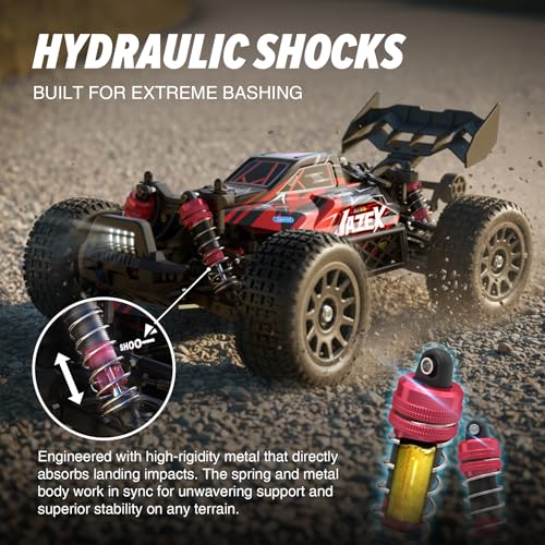 Hosim Brushless RC Buggy for Adults and Kids 60KM/H, 1/14 Electric High Speed All Terrain Remote Control Car, Hobby RC Trucks 4x4 Off Road RC Car, Waterproof RC Vehicle for Snow/Sand/Beach Age 8+