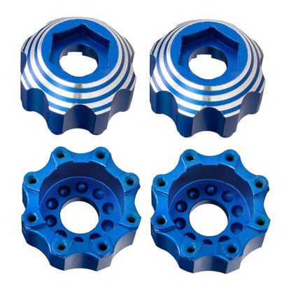 kingsea 4 Pcs RC 8X32 to 17MM Wheel Hex Adapters Aluminum Hex Adapters Compatible with Pro-Line RC Car Upgrades Parts #6353-00 6345-00, Blue - color: Blue