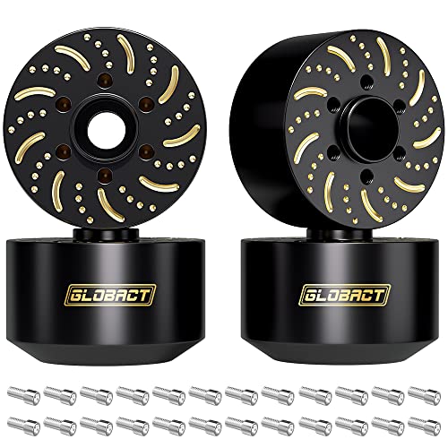 GLOBACT 1/10 Brass Wheel Weights Extended Hex Hub for TRX4 TRX6 SCX10-22mm | Fits 1.9" 2.2" RC Wheel, 650g Counterweight - size: 22mm