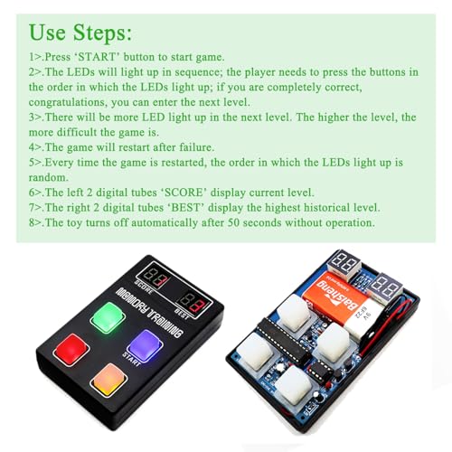 Soldering Practice Kit Memory Training Kit Electronic DIY Kits Soldering Projects Electronic Solder Kits for Adult