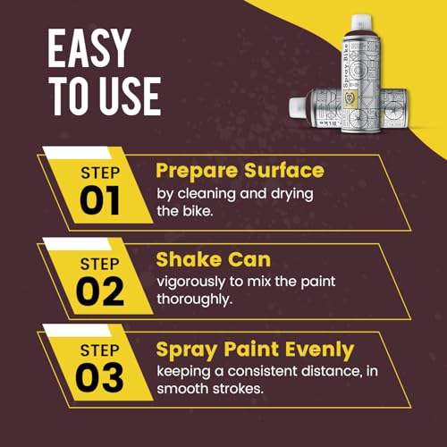 Spray.Bike Spray Paint - Black Cherry (Deep Burgundy) | Designed Mainly for Bicycles | Multi-Use Acrylic Spray Paint for Metal, Plastic | High Coverage Bike Paint, 400ml - color: Black Cherry