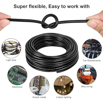 12 Gauge Wire 4 Conductor,12 AWG Electrical Wire Stranded PVC Cord Oxygen-Free Copper Cable 600V 12/4 Core Pure Copper Flexible Cable for LED Lamp Lighting Strips Automotive (12AWG-4C, 50FT) - size: 50FT, style: 12AWG-4C