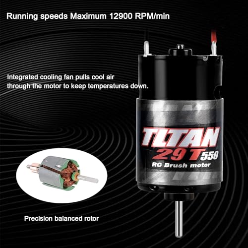RC Car Motor Waterproof 550 29T Brushed Motor for 1:10 RC Crawler Axial SCX10 AXI03007 JL 90046 TRX4 TRX6 RC Car Truck Boat - size: 29T