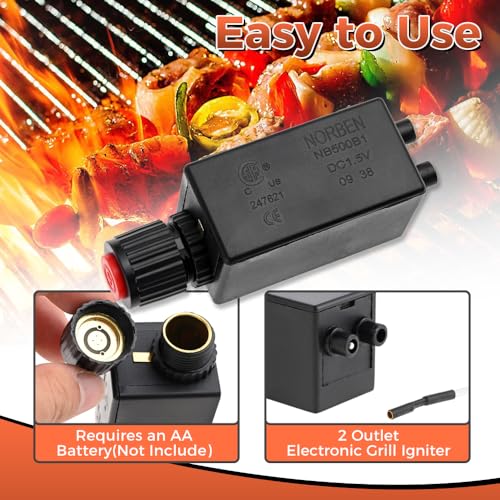 Spark Generator Electronic Push Button Pluse Igniter with Wire 20inch(50cm) | Replacement for Uniflame Patio Heaters, Gas Firepits, Outdoor Fire Pit Gas Burner Grill Igniter AA Battery