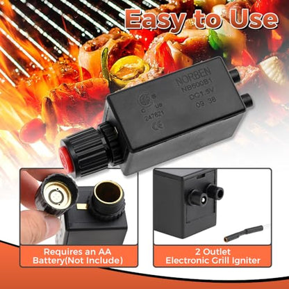 Spark Generator Electronic Push Button Pluse Igniter with Wire 20inch(50cm) | Replacement for Uniflame Patio Heaters, Gas Firepits, Outdoor Fire Pit Gas Burner Grill Igniter AA Battery