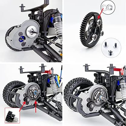 MOHERO Metal Spur Gear 32P 18T 56T Transmission Gears for 1/10 Slash 2wd Rustler Stampede Telluride RC Car - size: 32P 18T 56T