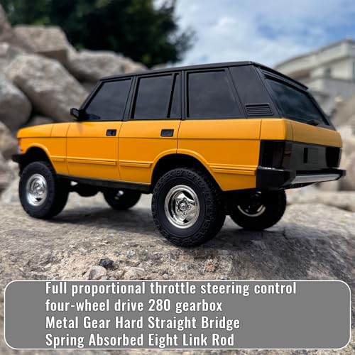 LDRC 1/18 Rc Climbing Car Ld18401 4wd Off-Road Vehicle Professional Adult Model Remote Control Crawler Cars (Yellow)
