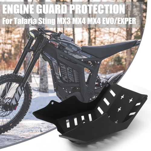 Engine Guard Skid Plate for Talaria Sting MX3 MX4 MX4 EVO/EXPER, Engine Bash Bottom Guard Cover Protector, Lower Frame Guard Replacement Engine Chassis Protection Kit for Talaria