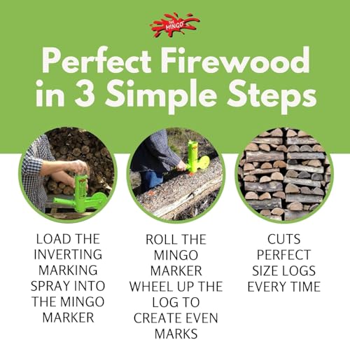 THE MINGO Marker Firewood Marking Wheel -Chainsaw Firewood Measuring Tool Marking - Measuring Marker - Mingo Marker Firewood Cutting Tools - Firewood Logging Tools - USA Made (18" Marking Wheel) - size: 18" Marking Wheel