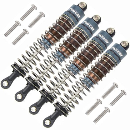 Oil Shock Absorbers Upgrade Compatible with 1/10 RC Cars | Fits Axial / D90 / Scx10 / Tamiya / Trx4 - Oil Damper Upgrade - Gray - color: Gray