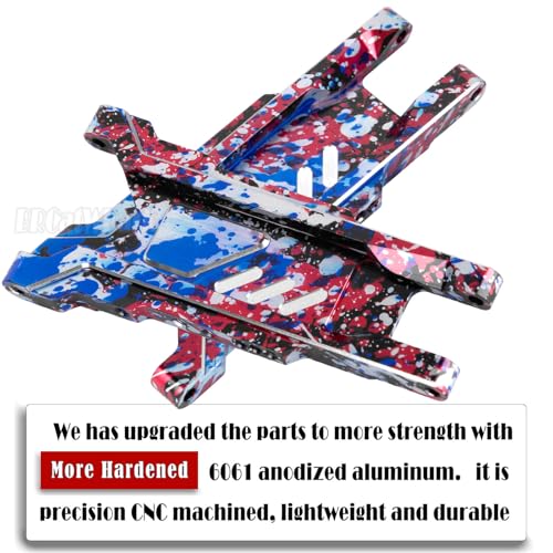 RC Aluminum Suspension A-Arms Upgrades Part for 1/10 Slash Rustler Stampede 4X4 VXL BL-2s,Hoss 4WD VXL,XO-1,Alloy Front Rear RC Suspension Arms Hops up,Colorful - color: Colorful - (Suspension Arms)