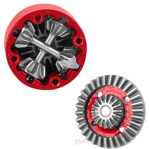 RC Front & Rear Differential Input Gear Kit Upgrades Part for 1/16 H16BM H16PL H16GT H16DR 16207 16208 16209 16210,1/14 14209 14210 14301 14303 Diff,Red - color: Red-(2pcs）