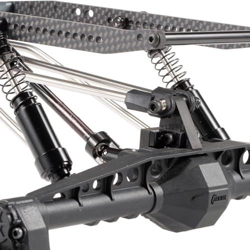 Stainless Steel Links Kit and Carbon Rear Link Riser, Fit for V3 Chassis | 4mm Stainless Steel Links with 16 Rod Ends, Based on Capra Portal Axle, Adjustable Wheelbase