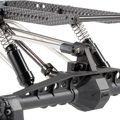 Stainless Steel Links Kit and Carbon Rear Link Riser, Fit for V3 Chassis | 4mm Stainless Steel Links with 16 Rod Ends, Based on Capra Portal Axle, Adjustable Wheelbase