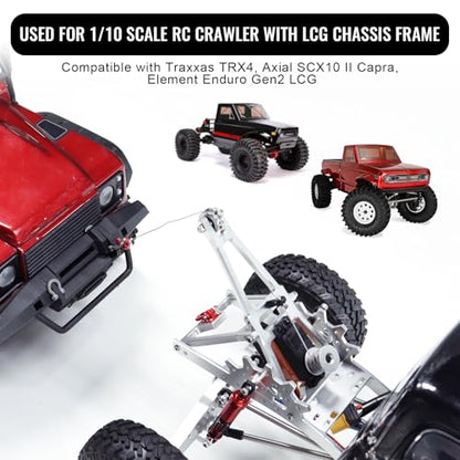 HobbyPark RC Crawler Tow Rig Crane 1/10 Scale Winch Stent Rescue Wrecker Kit Trailer Tow Hook for TRX4 SCX10 II Capra LCG Chassis Frame DIY Parts Updates (Silver) - color: Silver