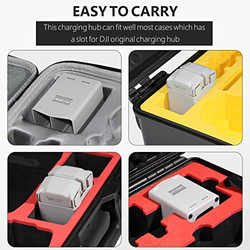 AMAZEAR Battery Charger for DJI Mini 5 Pro/Mini 4 3 Accessories,DJI Mini5Pro Mini4/3 Series Two-Way Charging Hub, Dual Batteries Rapid Charging Simultaneously, Compatible with Skyrover X1 Battery