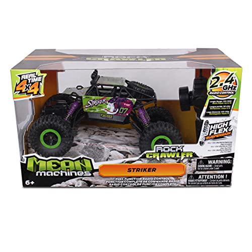 Mean Machine 1/16 R/C Rock Crawler Series [2.4GHz] Rock Crawler Striker, Innovative Suspension System, Powerful Motor, Grippy Tires, 150-foot Range, Pistol Grip Controller, Real time 4x4 - style: Modern
