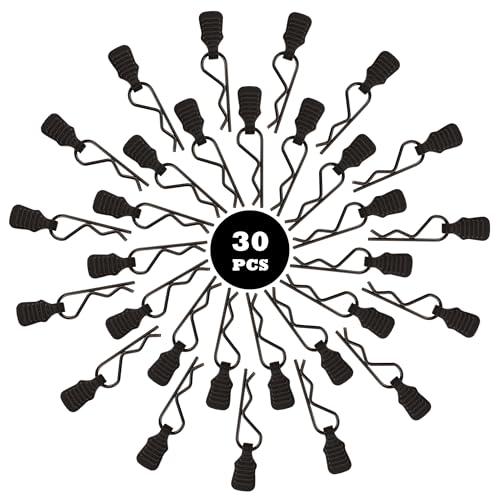 30 Pieces 1mm Universal RC Body Clips with Pull Tabs Car Clip Pins M001 for 1/14 1/16 1/18 Scale H16BM H14BM Compatible with Redcat HPI Himoto HSP Exceed Truck Buggy - color: 1.0mm