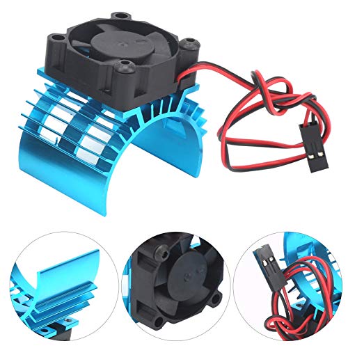 RC Remote Control Car Engine Motor Heatsink 540 Brushed Motor Fan with Heatsink RC Accessory(Blue)