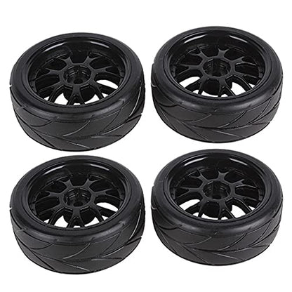 Y Shape Wheel Rim&Tires Replacement for HSP 1:10 On-Road RC Flat Racing Car 20106 Pack of 4