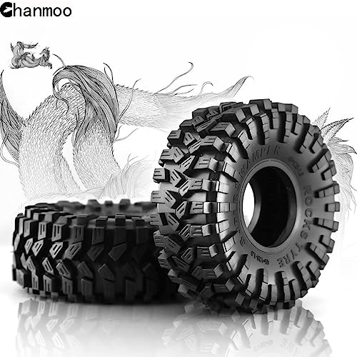 1.9 RC Crawler Tires 120mm With Foam Insert Soft Rubber 1/10 Scale Mud slingers Tyres For Traxxas TRX4 Axial SCX10 SCX10 II RC4WD D90 D110 TF2 Tamiya CC01 Gen8 1.9 Beadlock Wheel Rims 4PCS