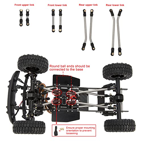 MEUS RACING SCX24 LCG Chassis Frame Kit Carbon Fiber 132mm Wheelbase for Axial SCX24 Wrangler/Deadbolt/Bronco/C10