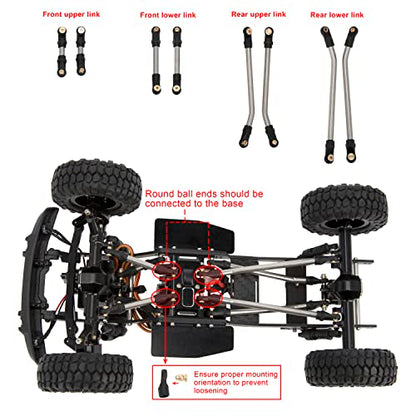MEUS RACING SCX24 LCG Chassis Frame Kit Carbon Fiber 132mm Wheelbase for Axial SCX24 Wrangler/Deadbolt/Bronco/C10
