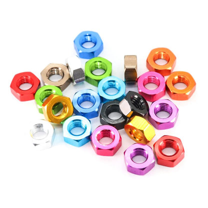 6063-T6 Aviation Aluminum Alloy Hexagonal nut 10 Pieces CNC Turning nut Standard nut Color nut M2 M3 M4 M5 M6 M8 （Silver,M2x0.4=10pcs） - color: silver, size: M2x0.4=10pcs