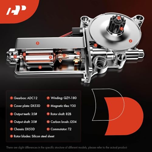 A-Premium 373566 RV Power Amning Universal Replacement DC Motor | Compatible with Solera Venture LCI Lippert with Single 2-Way Connector