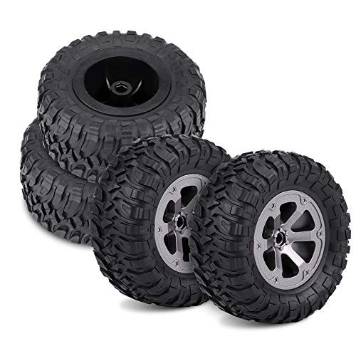 4 Pcs/Set 1:16 RC Crawler Tires, Rubber Plastic 1/16 RC Car Crawler Tires, Remote Control Car Wheels Accessory for 1.0 C24 Upgrades