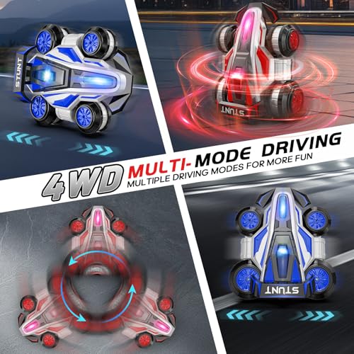 High Speed Drift Remote Control Stunt Deformation Car for 4-16 - color: Blue