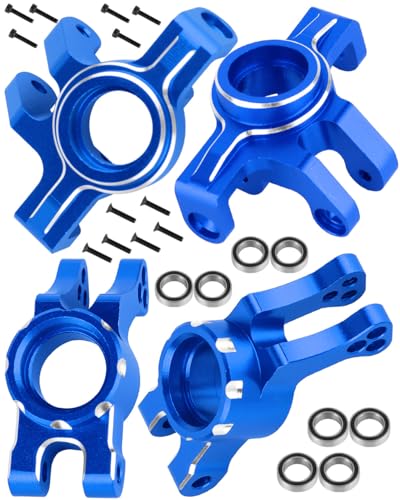 RC Upgrades Parts for 1/16 Mojave Grom 223S DSC 4X4 RTR,1/16 Mojave Grom 4X4 RTR,Front Steering Block Knuckles&Rear Hubs&C-Hubs Caster Blocks Hops Up,Replace ARA330841,Navy Blue - color: Navy Blue(upgrades Part)
