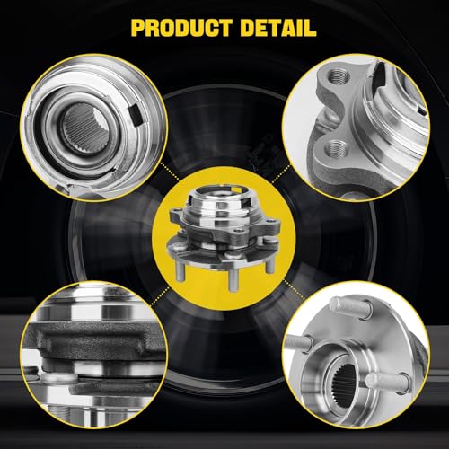 513296 2PCS Front Wheel Hub and Bearing Assembly 5 Lug | Compatible with Nissan Altima 07-18 Maxima 09-23 Murano 15-18 Pathfinder 13-20, Infiniti JX35 2013 QX60 14-20 QX50 19-21