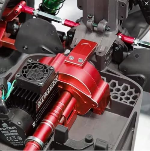 Center Gearbox 57T Diff Metal Upgrades for Mojave 4S for BLX 1/10 | RC Car Upgrades Modify Repair Parts with metal gearbox and 57T diff smooth torque split heat control(Red 2) - color: Red 2