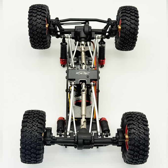 furitek Terra COMP – 1/18 RTR Crawler - Remote Control Car, RC Rock Crawler 1/18 Scale w Carbon Fiber Chassis n 2-in-1 Outrunner Brushless System for Adults, RC Hobbyists (Orange) - color: Orange