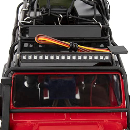 MEUS RACING TRX4M Roof Light Bar with 16 Beads 8 Light Modes for TRX4M Defender Bronco K10 F150 1/18 RC Crawler Upgrade Parts(Roof Light) - style: Roof Light