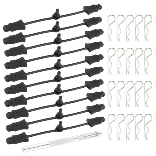 20 Pieces 1.2mm RC Cars Body Clips with 10 Pieces Pull Tabs & 1 PCS Hole Puncher Reamer for Universal Remote Control Car Compatible with Redcat HPI Himoto HSP Exceed Truck Buggy - color: 1.2mm