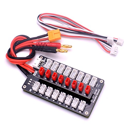 YoungRC JST Parallel Charging Board 2-3S Lipo Battery Balance Charge Board with JST Connectors for RC Drone Helicopter