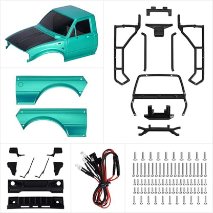 INJORA IR60 Pickup Hard Body Shell for 1/18 TRX4M Defender Bronco (Green) - color: Green