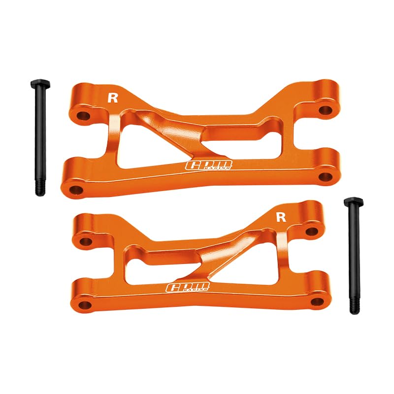 GPM 7075 Alloy Rear Upper Suspension Arms For Mini Maxx Monster Truck-107154-1 (Orange) - color: Orange